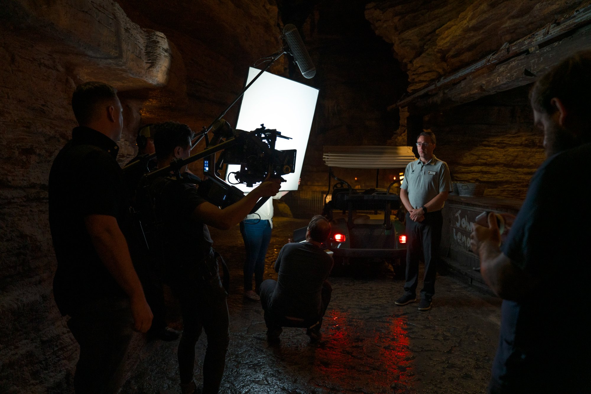 Production still from a Big Cedar long-form shoot