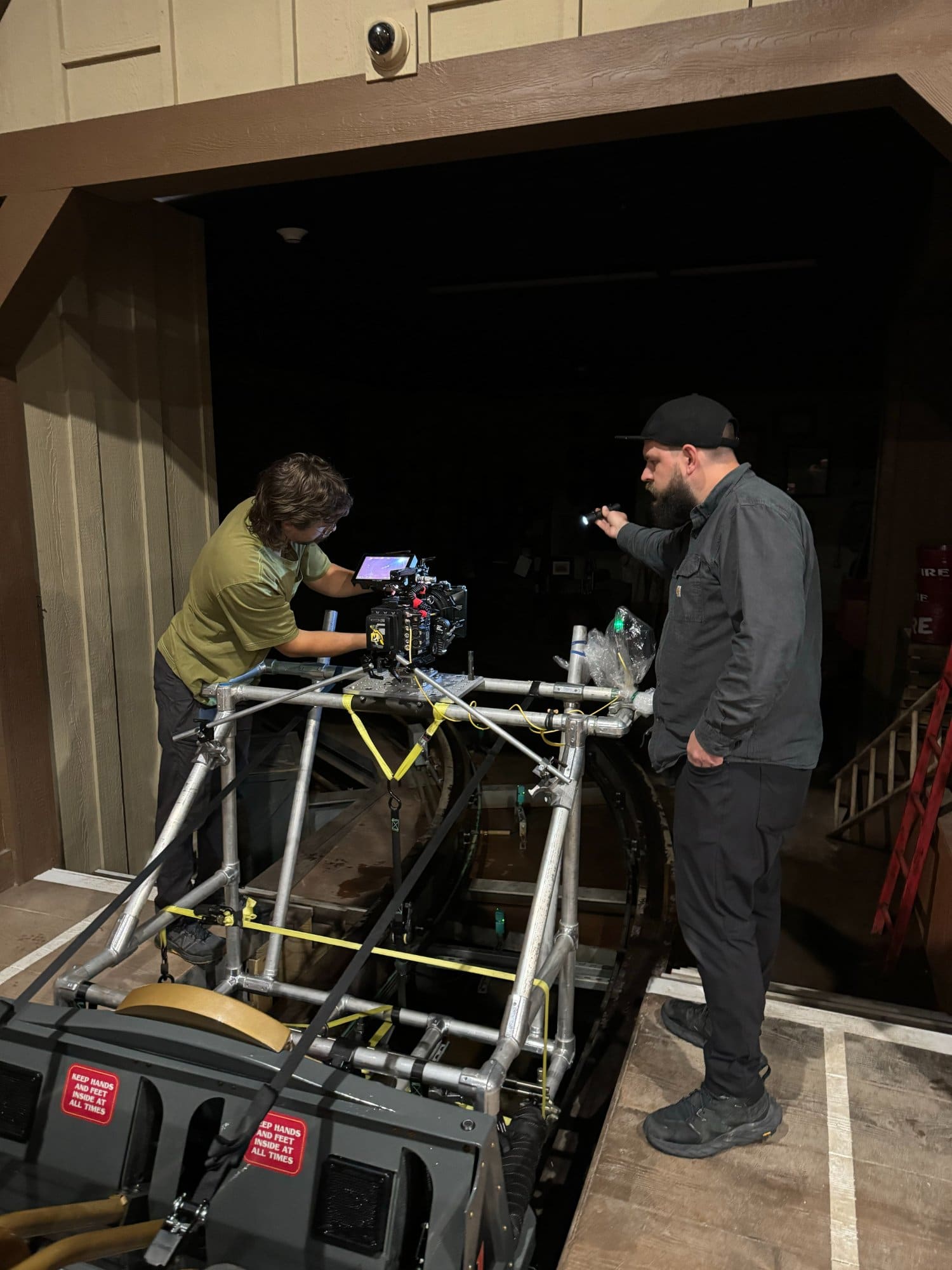 Camera rig mounted for the ride-through capture