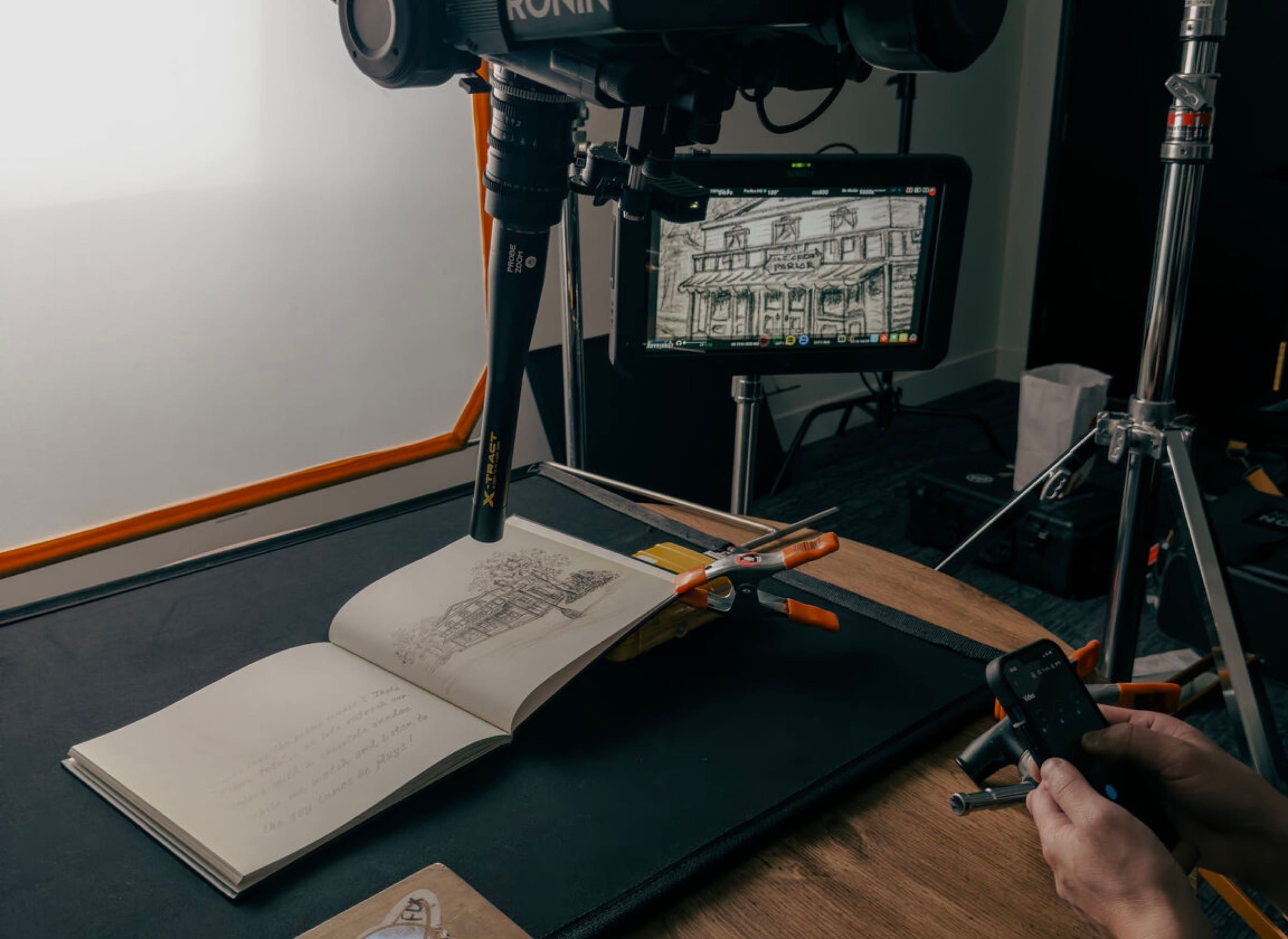 Historic sketch filmed for the Herschend brand film