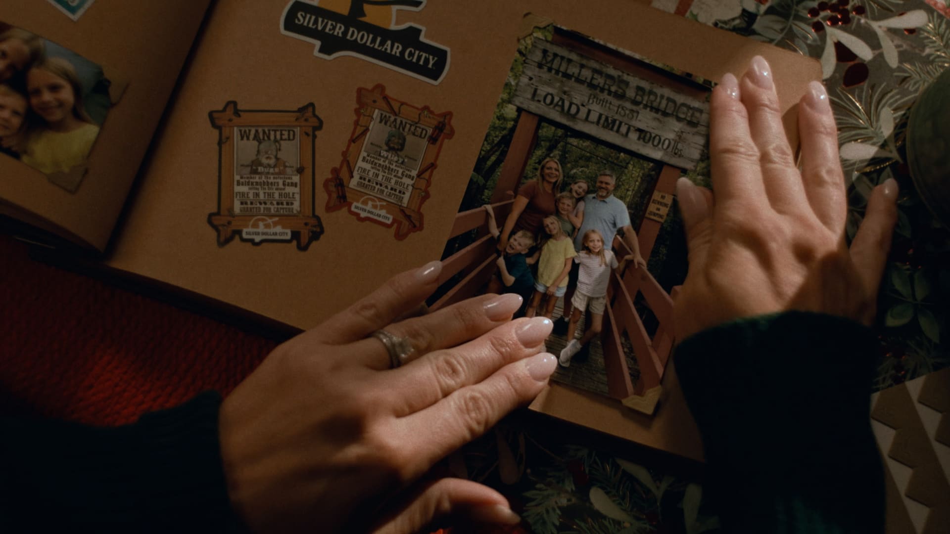 Close-up of a Silver Dollar City Season Passport gift scrapbook