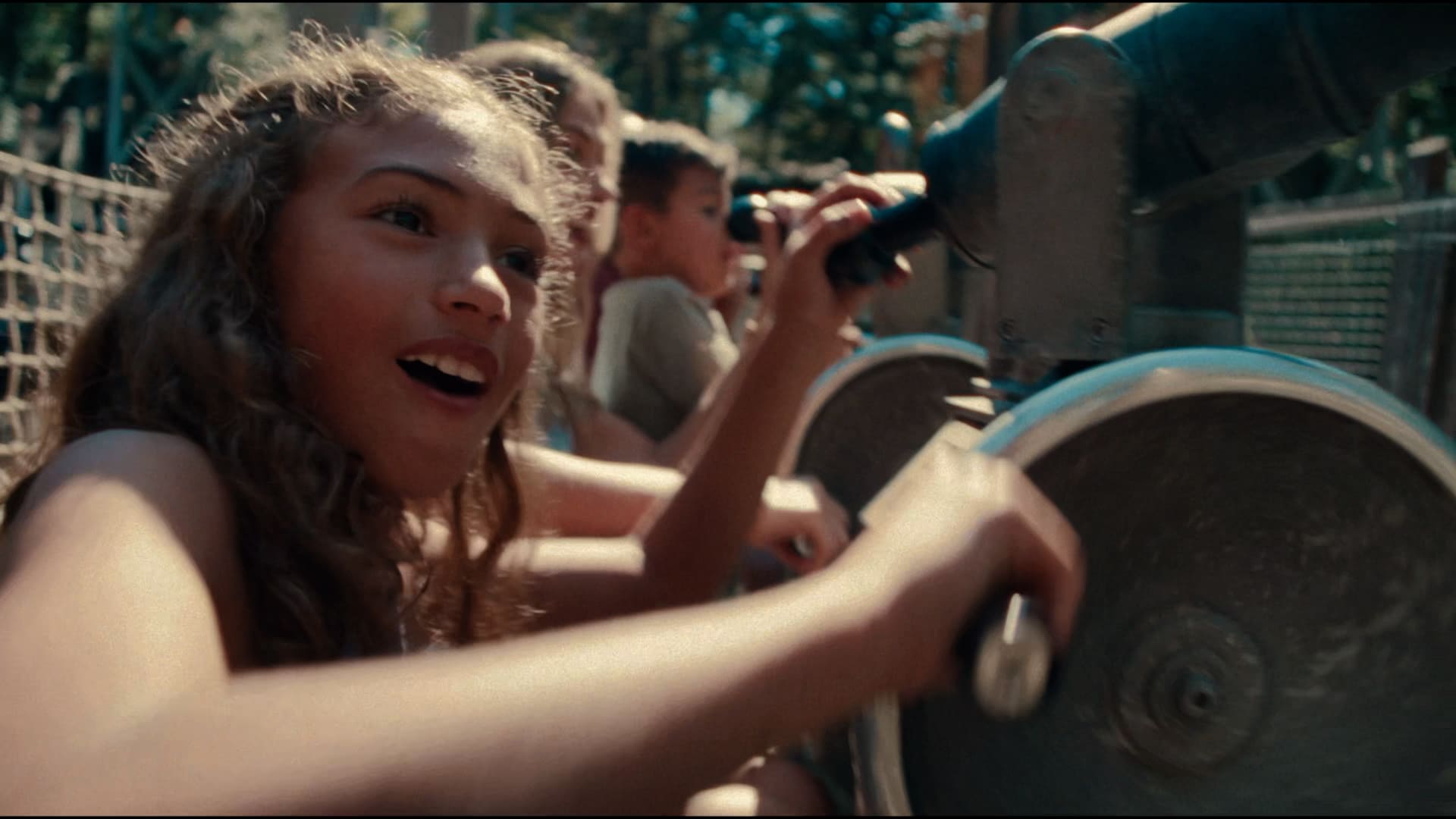 Child reacting with joy on a Silver Dollar City water attraction
